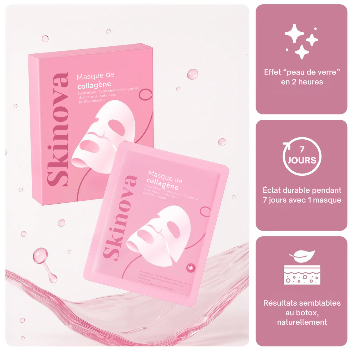 Masque Bio Skinova - Masque Collagène pour le Visage