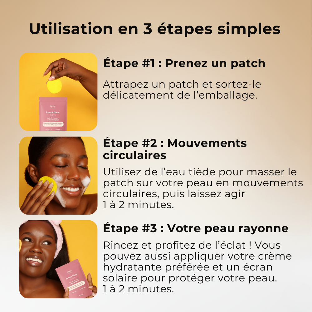 Cotons nettoyants Pureté Glow – Pour une peau lisse, pure et éclatante