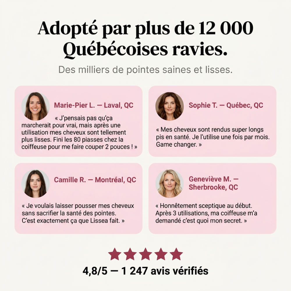 Lissia™ — Appareil Anti-Fourches pour Cheveux Lisses & Soyeux