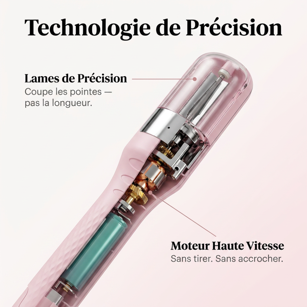 Lissia™ — Appareil Anti-Fourches pour Cheveux Lisses & Soyeux