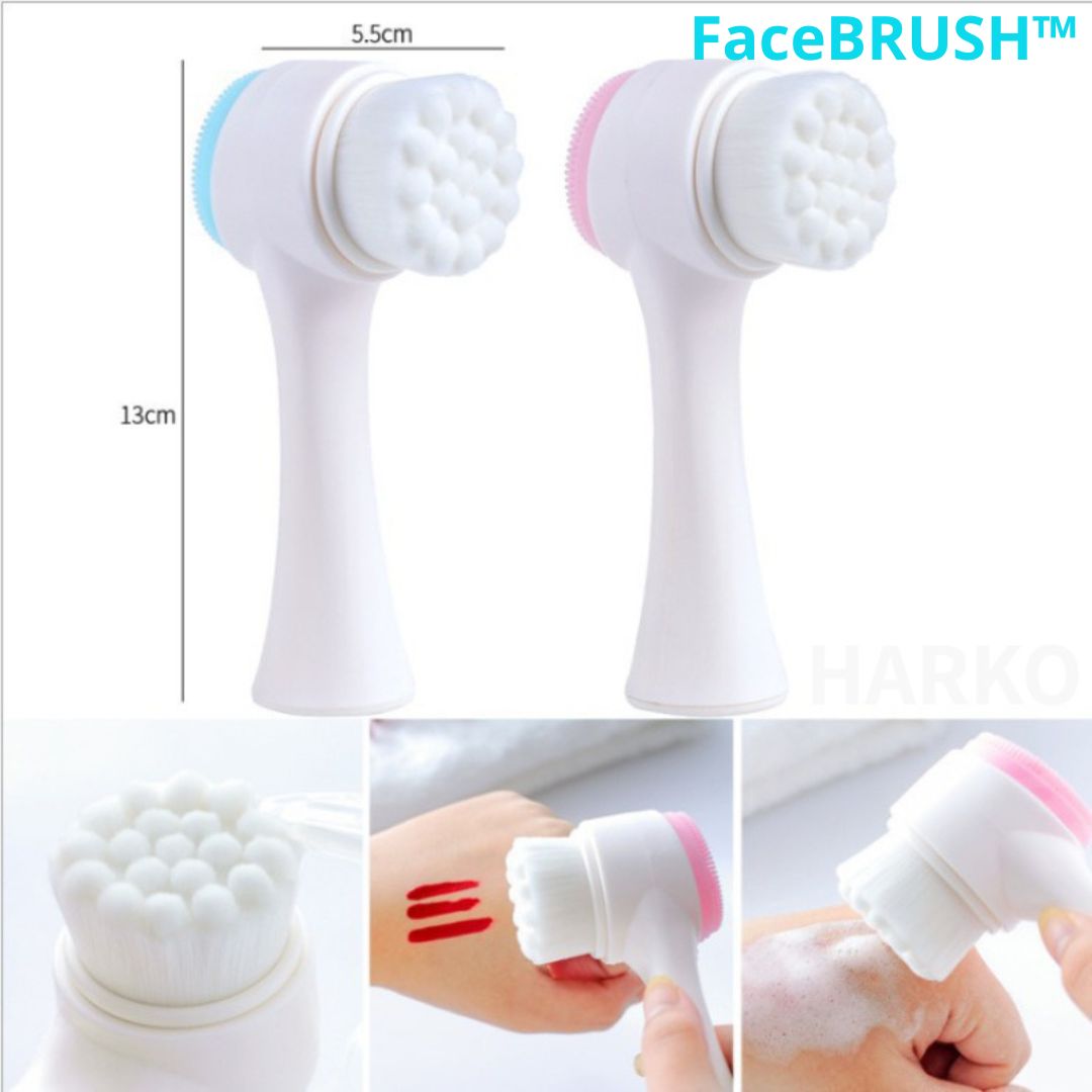 Brosse Double Face Nettoyante et Exfoliante visage | Koliza™