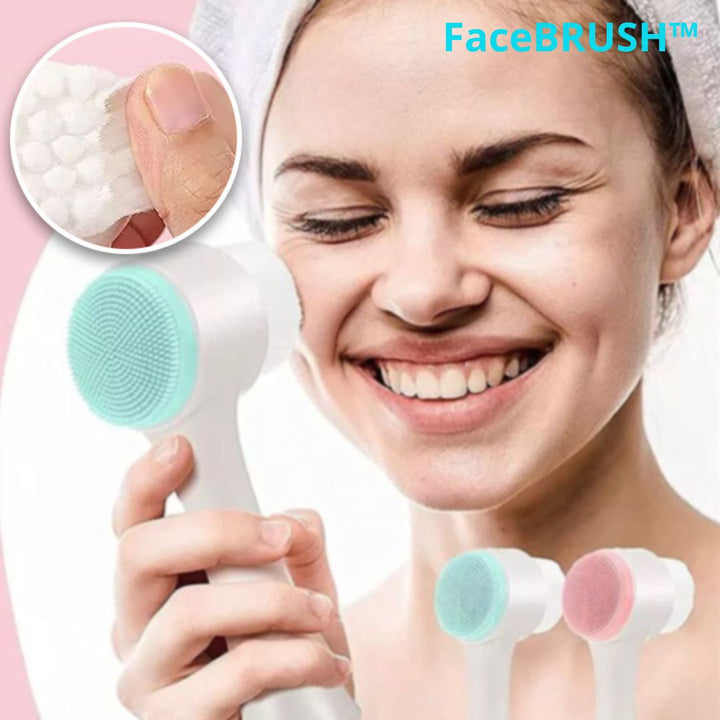 Brosse Double Face Nettoyante et Exfoliante visage | Koliza™