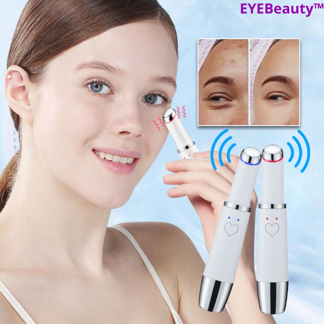 Stylo De Massage Anti-cernes - Vibrations Et Roulement - Doré - Marque Hitric - Neuf